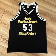 Vintage 80s King Cobra Malt Liquor Basketball Jersey Shirt Mens XL