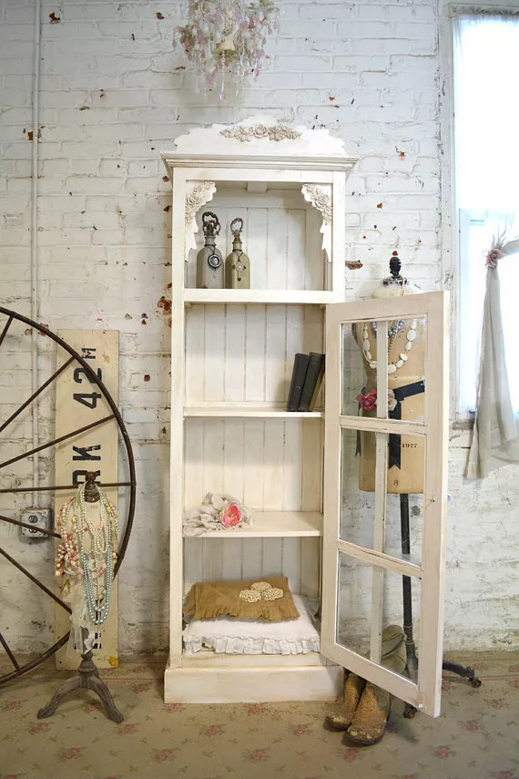 Shabby chic 2024 curio cabinet