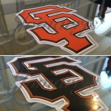 San Francisco Giants Black Orange SF Logo MLB Sticker Decal waterproof 2"-18"