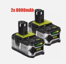 2P 8Ah 18V For RYOBI P108 P103 One Plus High Capacity Lithium Ion Tool Battery