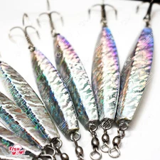 Fish WOW! 1 2 3 4oz 6 8oz 10oz 12oz 14oz 16oz Diamond Jigs Chrome Mylar Jigs Lot