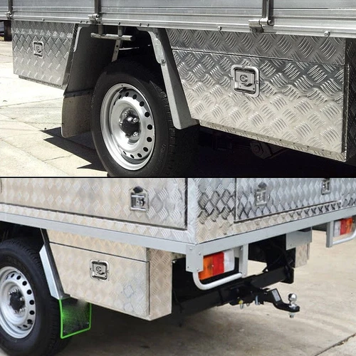 30" Aluminium Undertray Tool Box Ute Flat Underbody Toolbox Right Side - Picture 11 of 13