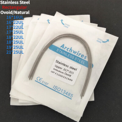 5 Confezioni Fili Arco Rettangolare Ortodontici Acciaio Inox 5 Confezioni Fili Arco Rettangolare Ortodontici Acciaio Inox