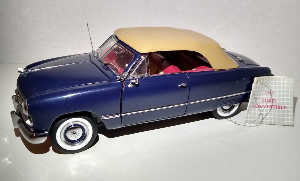 1949 Ford Convertible 1/24 Scale Diecast Model Car Blue The