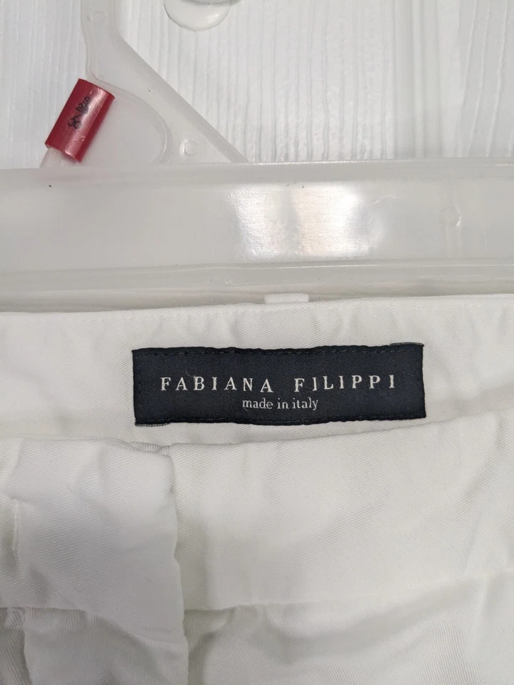 Pantalones para mujer Fabiana Filippi pequeños blancos informales Foto 2 de 4