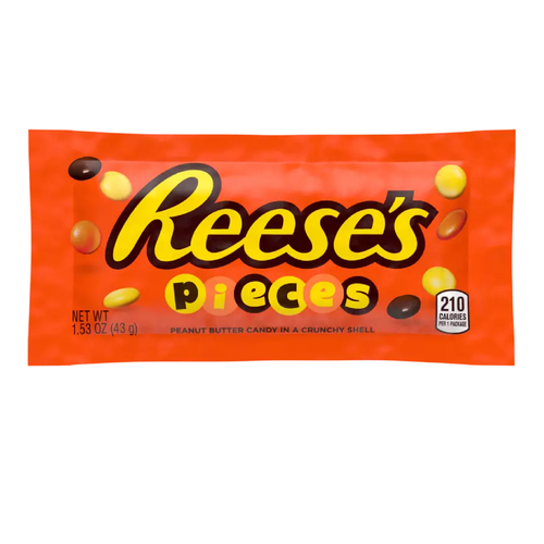Full Box 18x Packs Reese's Pieces Milk Chocolate Peanut Butter Candy | 1.53oz - Picture 2 of 2