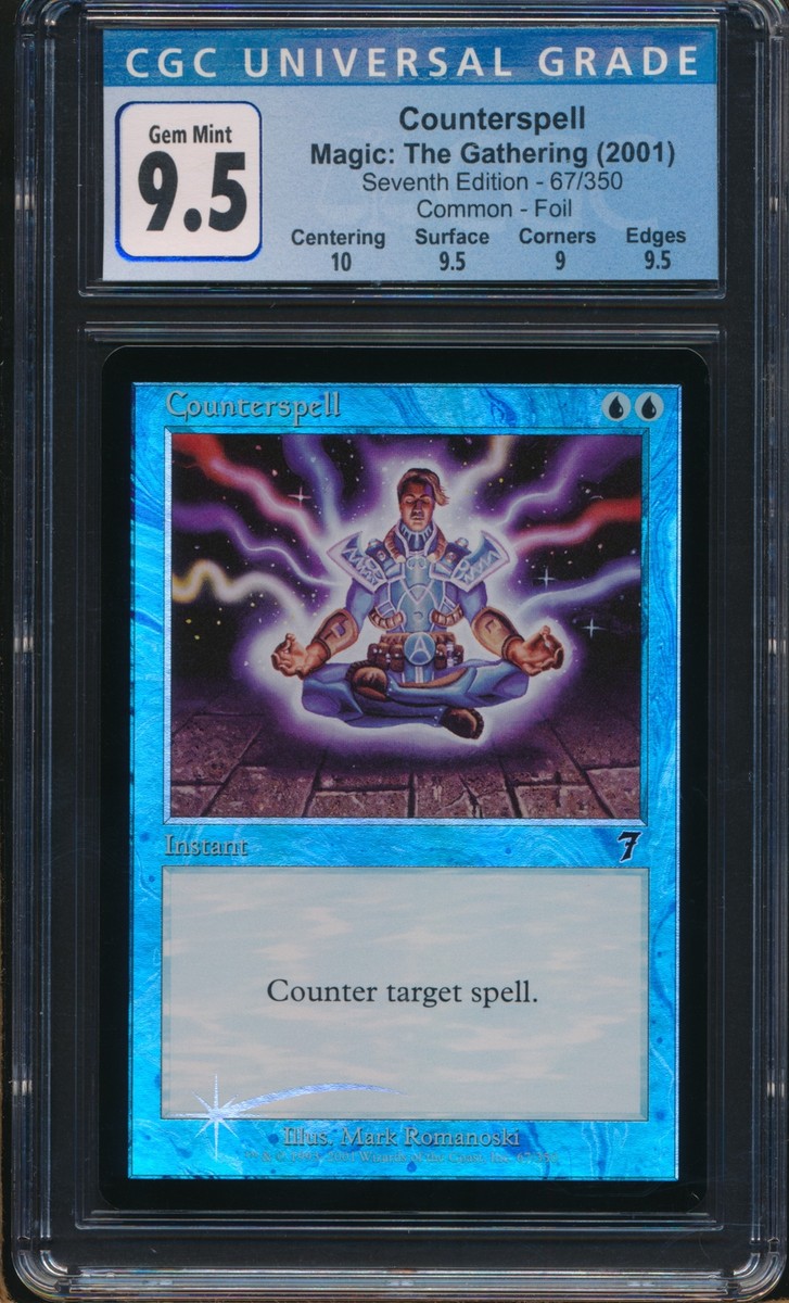 Seventh Edition Counterspell CGC 9.5 Graded Magic MTG FOIL Seventh Edition Counterspell CGC 9.5 Graded Magic MTG FOIL