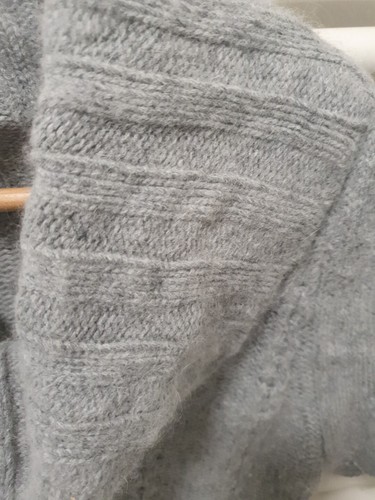 Kenar Lambs Wool Angora Rabbit Shawl Neck S/Sleeve Jumper size small petite Ex - Picture 7 of 12
