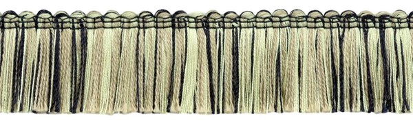 "DÉCopro Black Dark Sand Sandstone Beige 1.75\" BüRsten-Fransenband Am Meter"-image