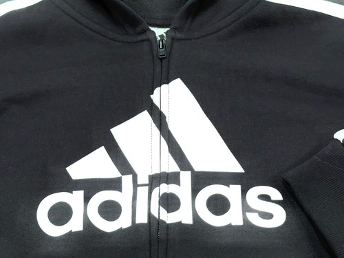 Adidas Boys Track Suit Size 7, Black, Athletic Track Suit, Cotton-Poly, No Tags - Picture 2 of 9