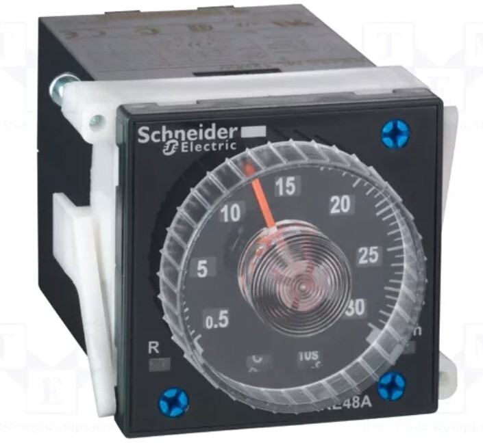 Relais temporisé réglable 0,02s à 300h Schneider RE48AMH13MW bi-tension