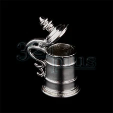 Miniature Beer Mugs Collectors Dollhouse Miniatures 1:6 Scale Beverages Bar Glas