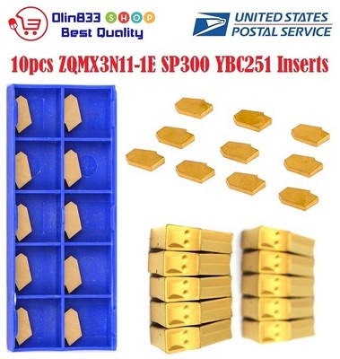 SP300 10x 3N11-1E ZQMX GTN-3 3mm Cut-Off Grooving Carbide Inserts For CNC Tool