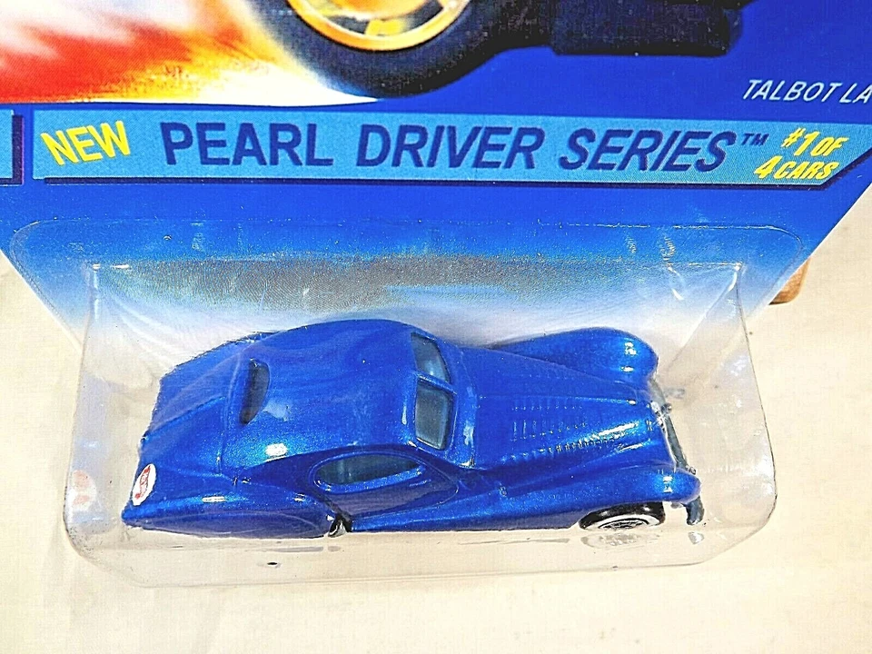 1995 Hot Wheels #295 Pearl Driver Series 1/4 TALBOT LAGO Blue w/White Wall BW Sp - Image 3 of 4