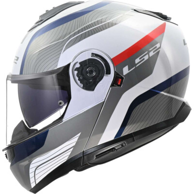 LS2 FF908 Strobe II Monza weiss blau rot Klapphelm ECE 22.06  Gr. L