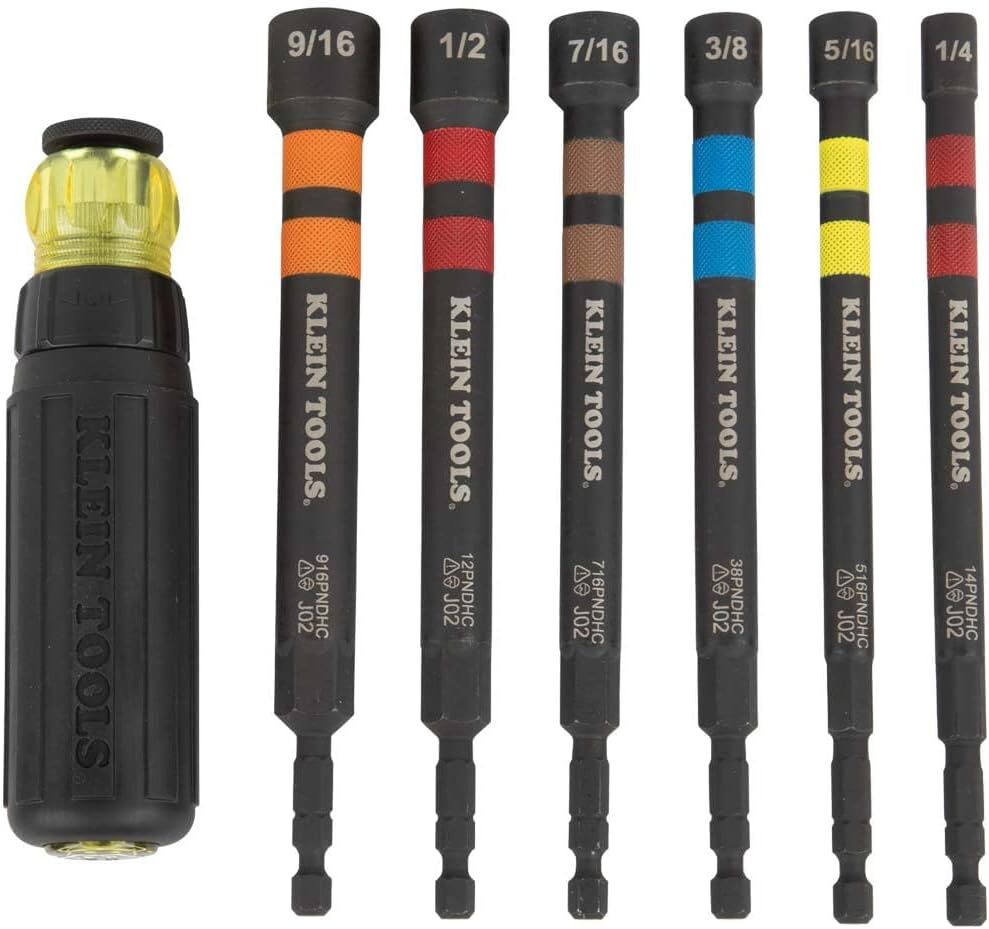 Tools 32950 Ratcheting Impact Rated Hollow Power Nut Driver Set with Handle