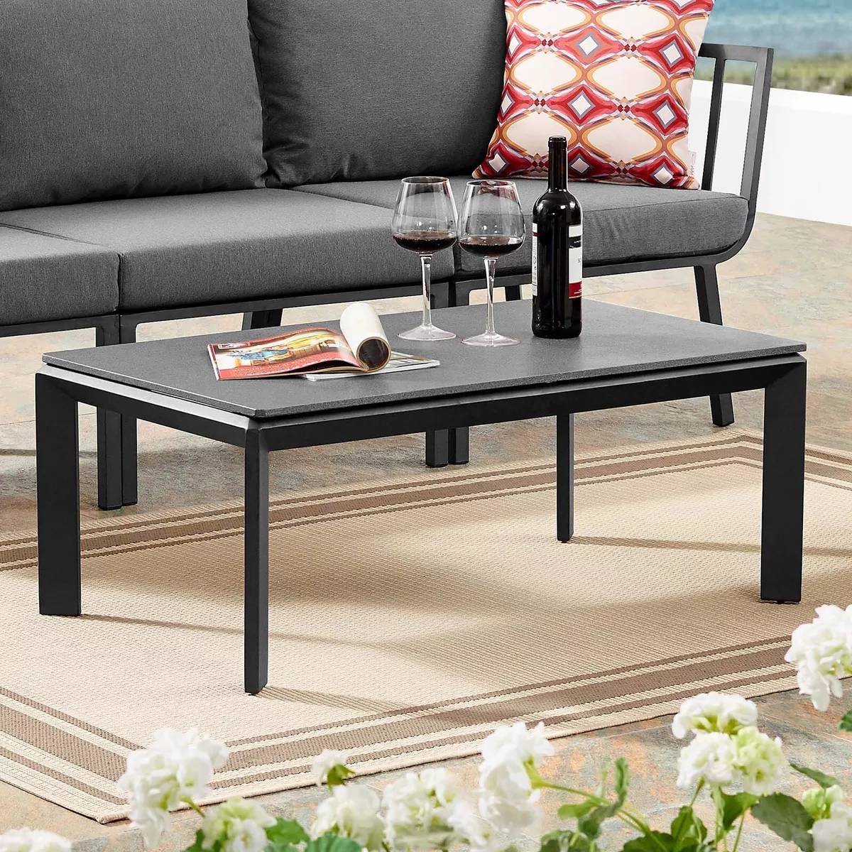 Aluminum patio coffee table deals