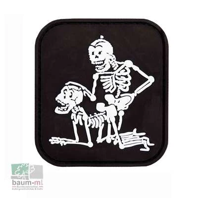 VAN OS 3D Rubber Patch 2 Skelette 7,8 x 7 cm GUMMI AUFNÄHER Taktische Kleidung