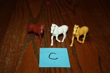 Three Vintage MPC 54mm Western, Farm, and Work Horses C - Auburn, Marx, Stuart