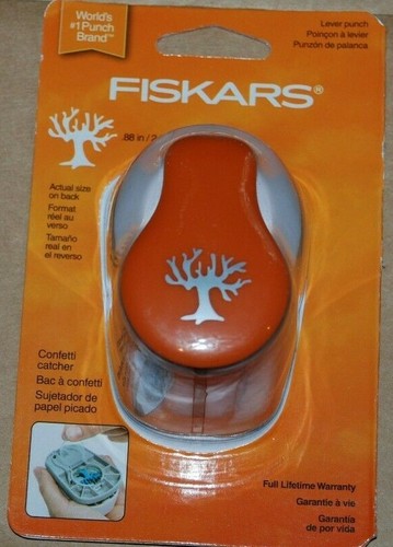 NEW Fiskars Paper Punch Lever Tree Scrapbook Crafts - Foto 1 di 2