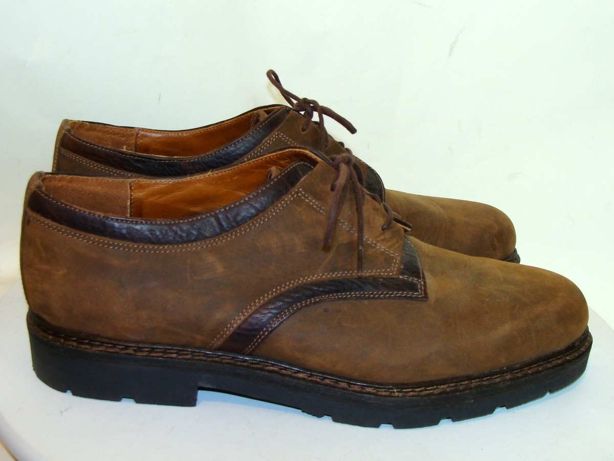 SAKS FIFTH AVENUE Mens Brown Leather OXFORD Shoes Size 10.5M  C111 View 3