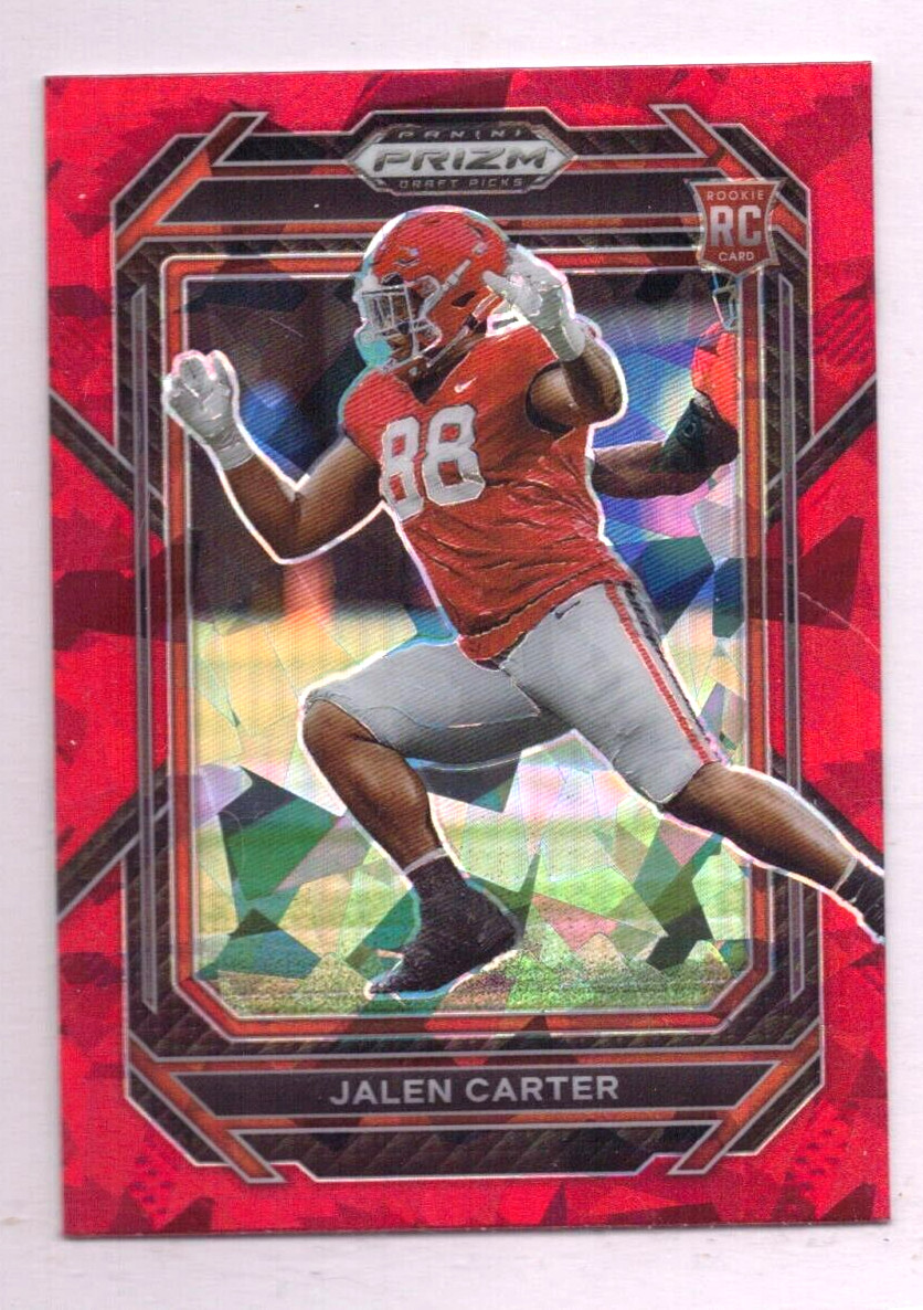 2023 Panini Prizm Draft Picks - Red Ice Prizm #163 Jalen Carter (RC)
