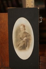 Antique Cabinet Card Photo Pretty Girl Hand Tinted