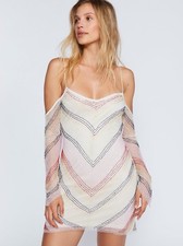 Free People Draw The Line Beaded Dress Size Large NEW MSRP: $380
