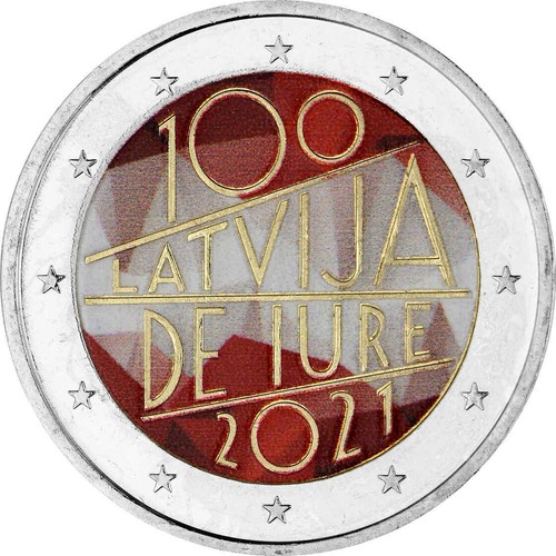 2 Euro 2021 - coloriert farbig Vatikan Italien San Marino Malta Spanien uvm - Bild 17 von 33