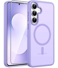 Magnetic Translucent Matte Military Grade Case for Samsung Galaxy S25 FE - Purpl