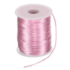 Satin Nylon Cord String 2mm 330 Feet for Macrame Chinese Knot Pink