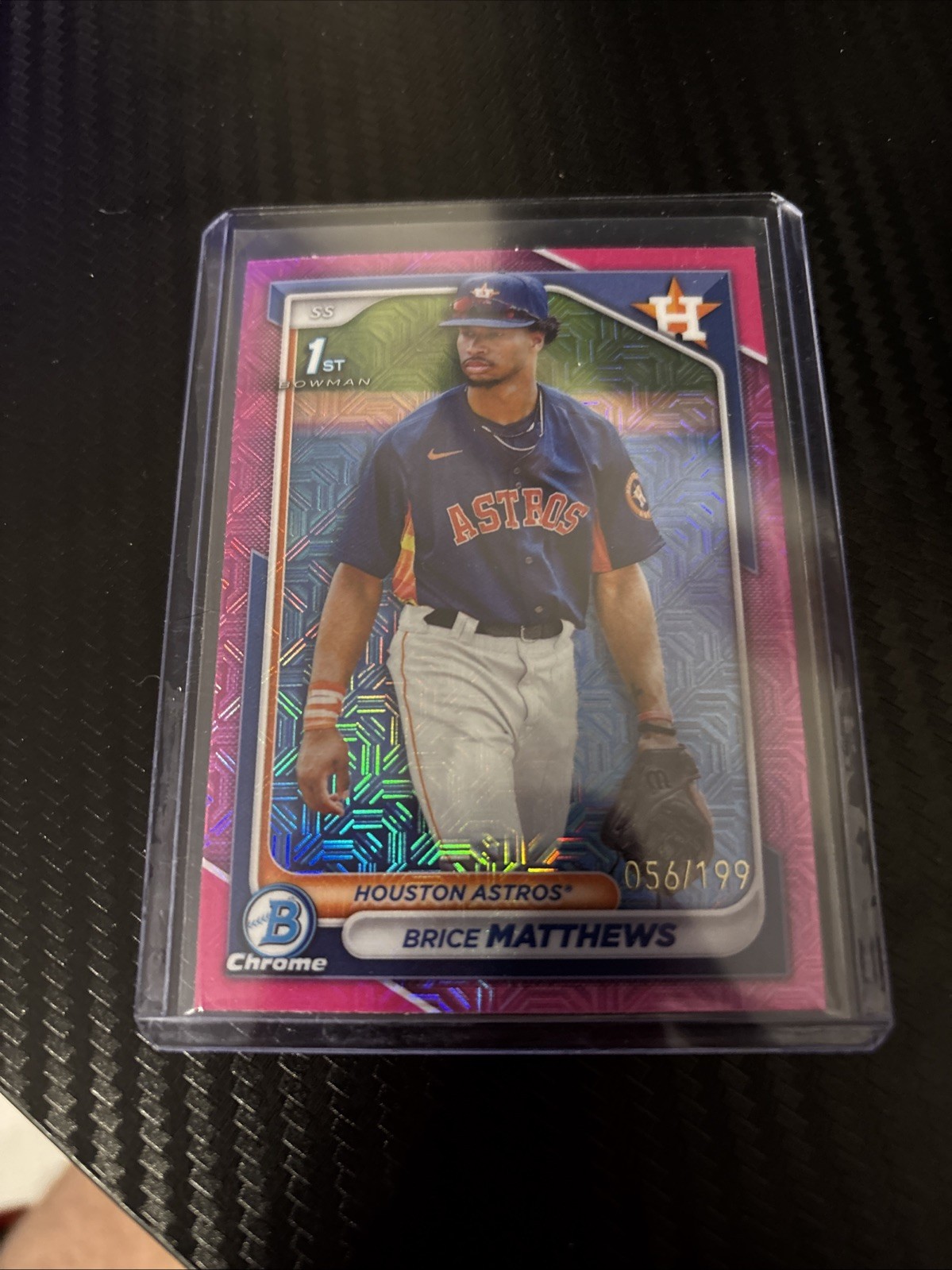 2024 Bowman - Chrome Prospects Brice Matthews #BCP-69 Pink Mojo Refractor /199
