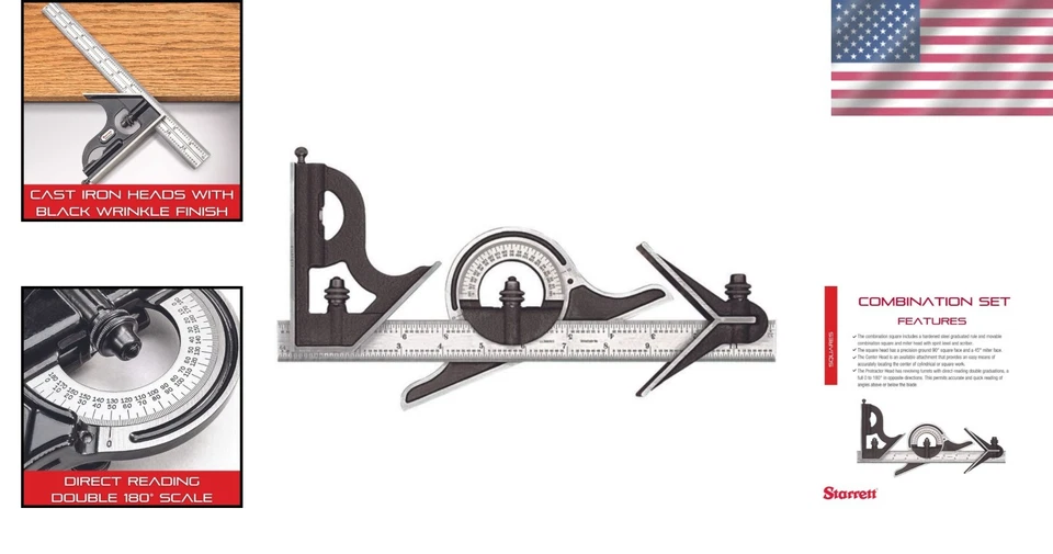 Precision Combination Set with Lockable Assembly - 12" Blade - Image 2 of 4