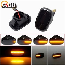 2Pcs Smoked Clear LED Side Marker Lights for Toyota Corolla Yaris Verso Hilux