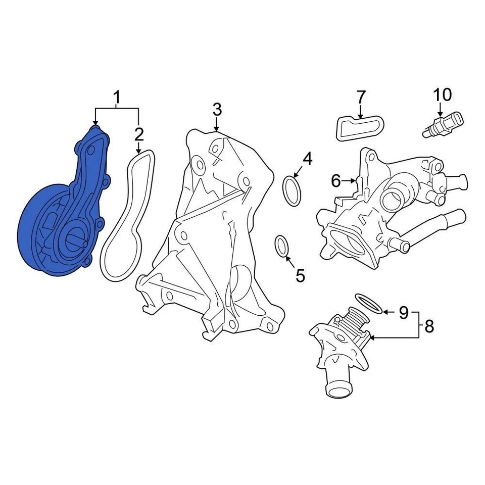 For Honda Accord 2003-2017 Honda 19200RDVJ01 Engine Water Pump - Image 3 of 4