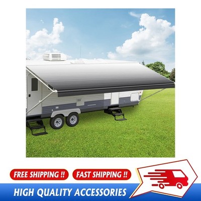 RV Awning Replacement Fabric 19Ft Waterproof Heavy Duty 4-Ply For RV Trailer