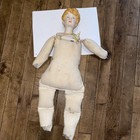 unglazed porcelain head matte skin-like finish & cloth body Antique Doll Blonde — photo 1