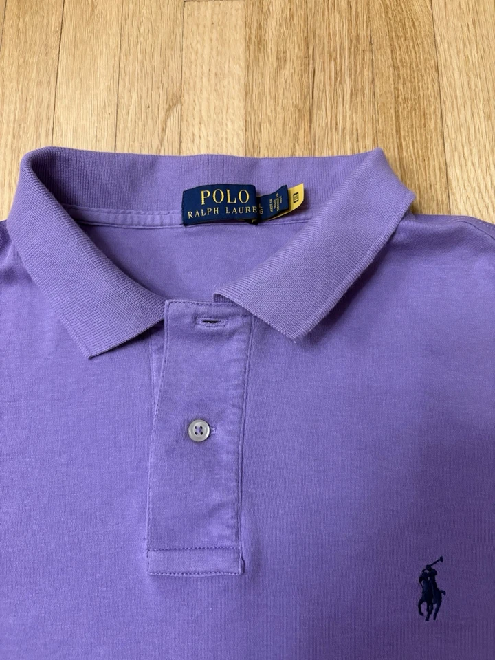 Polo Ralph Lauren Purple Men’s Short Sleeve Golf Polo Shirt Classic Sz Large - Image 4 of 4