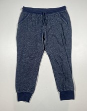 Gap Jogger Pants Youth Large Blue Heather 100 Cotton Sweatpants Cuffs