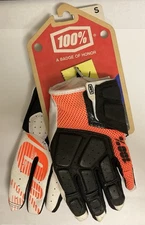 Ride 100% SIMI GLOVES Black/Neon Orange  SMALL