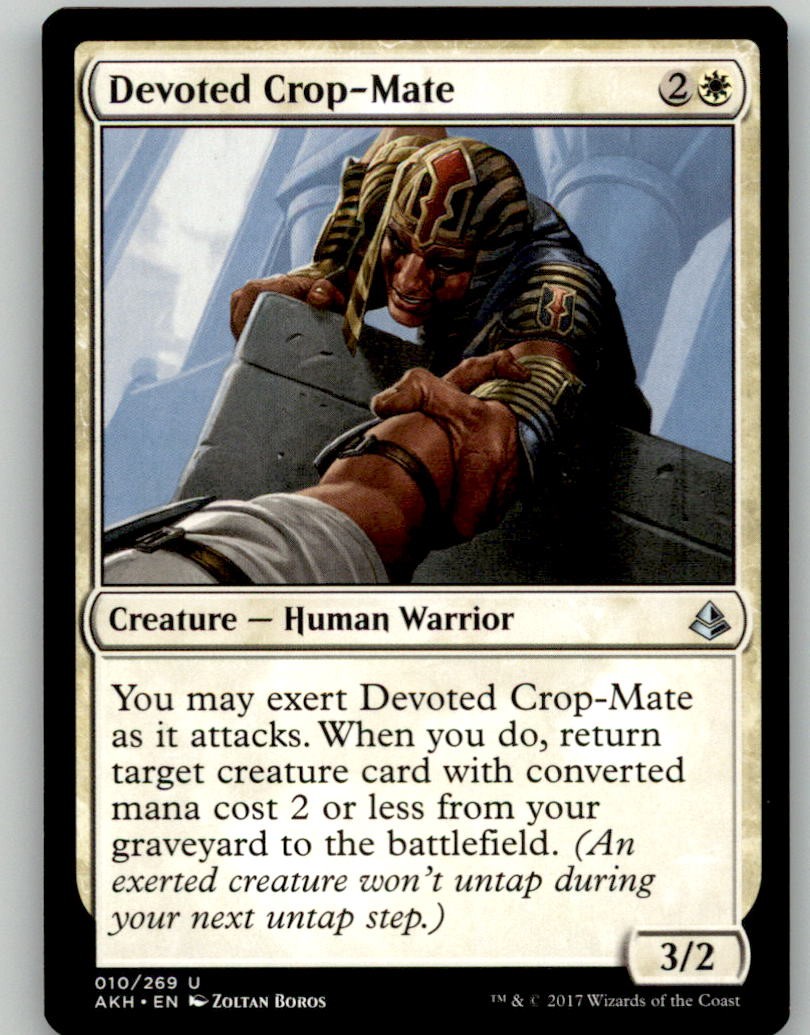 Devoted Crop-Mate 10 Uncommon Amonkhet Magic: The Gathering Lightly Played
