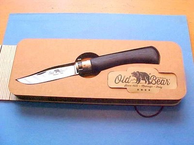NEW DAMASCUS BLADE MANIAGO ITALY ANTONINI OLD BEAR RING LOCK POCKET KNIFE