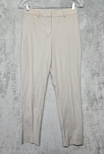 Theory Pants Womens Size 0 Beige Treeca Slim Ankle Wool Blend Dress Work Office