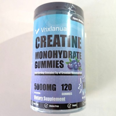 Creatine Monohydrate Gummies for Men & Women 5g Pure Vrixlanua Exp 08/02/2027