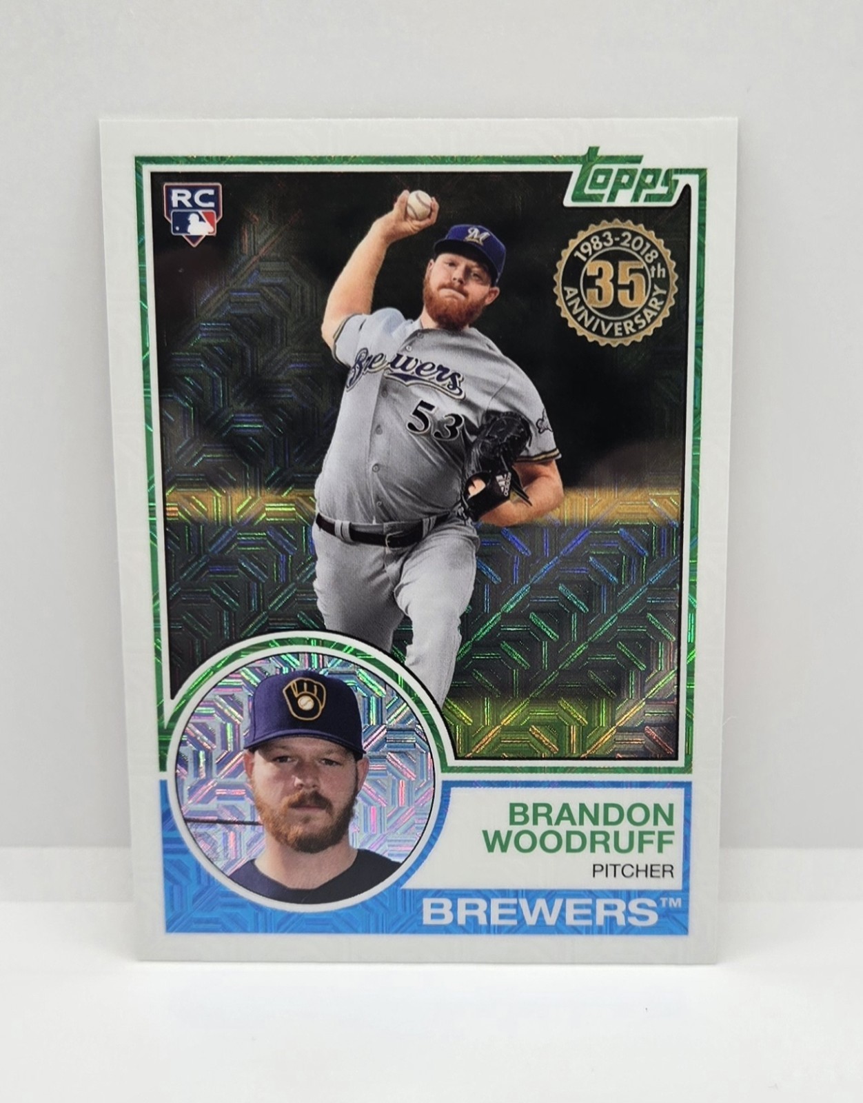 2018 Topps Silver Pack 1983 Topps Design Chrome Brandon Woodruff #4 (RC)