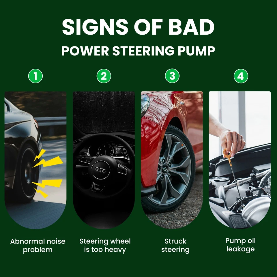 Power Steering Pump Fit Ford Excursion F-250 F-350 F-450 F-550 Super Duty - Image 2 of 4