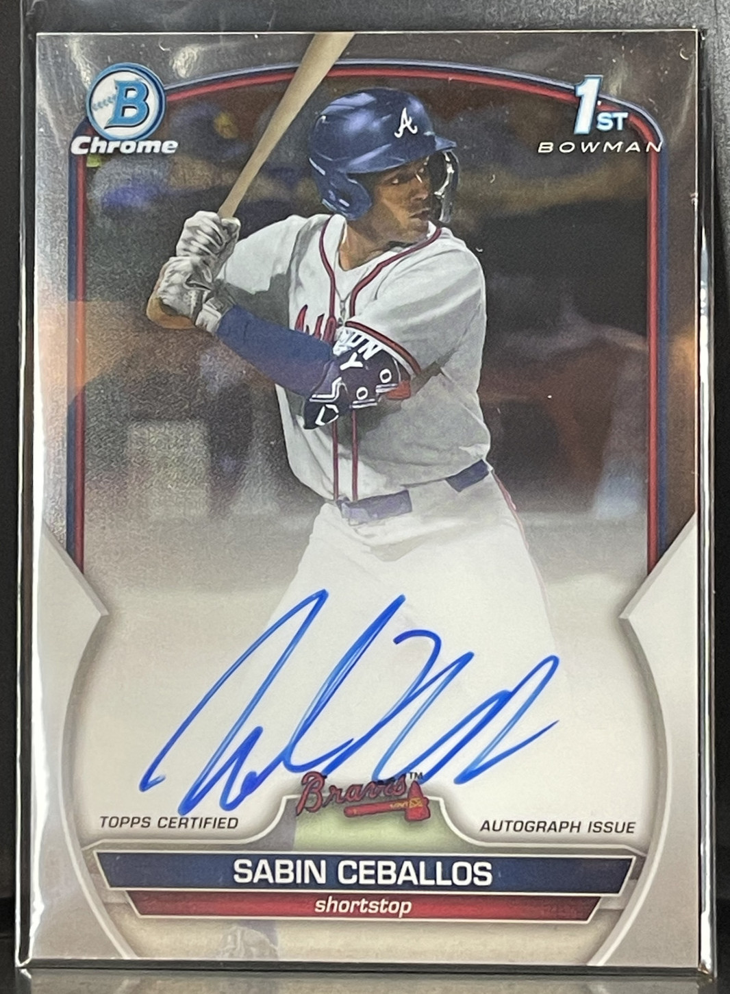2023 Bowman Draft Chrome SABIN CEBALLOS  1st Prospect AUTO #CDA-SC Braves