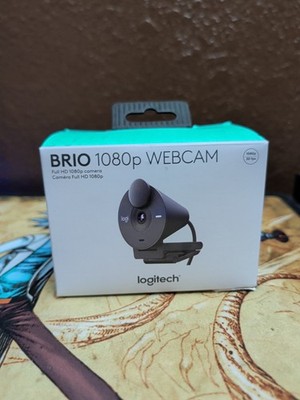 Logitech Brio 1080p Webcam Auto Light Correction Privacy Shutter Black HD NIB