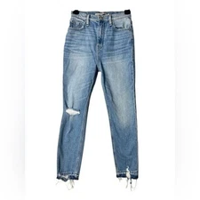 Hudson Harlow High Rise Skinny Distressed Denim Medium Wash Casual Size 25