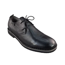 Propét Men's Finn Oxford Shoes MCX022L Rubber Sole Black Leather Size 15 W(E)